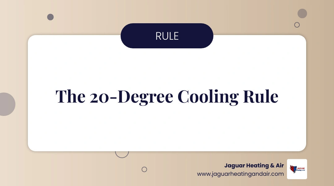 Infographic: The 20-degree cooling differential rule and Sacramento Valley heat impact on HVAC systems infographic Infographic: The 20-degree cooling differential rule and Sacramento Valley heat impact on HVAC systems infographic