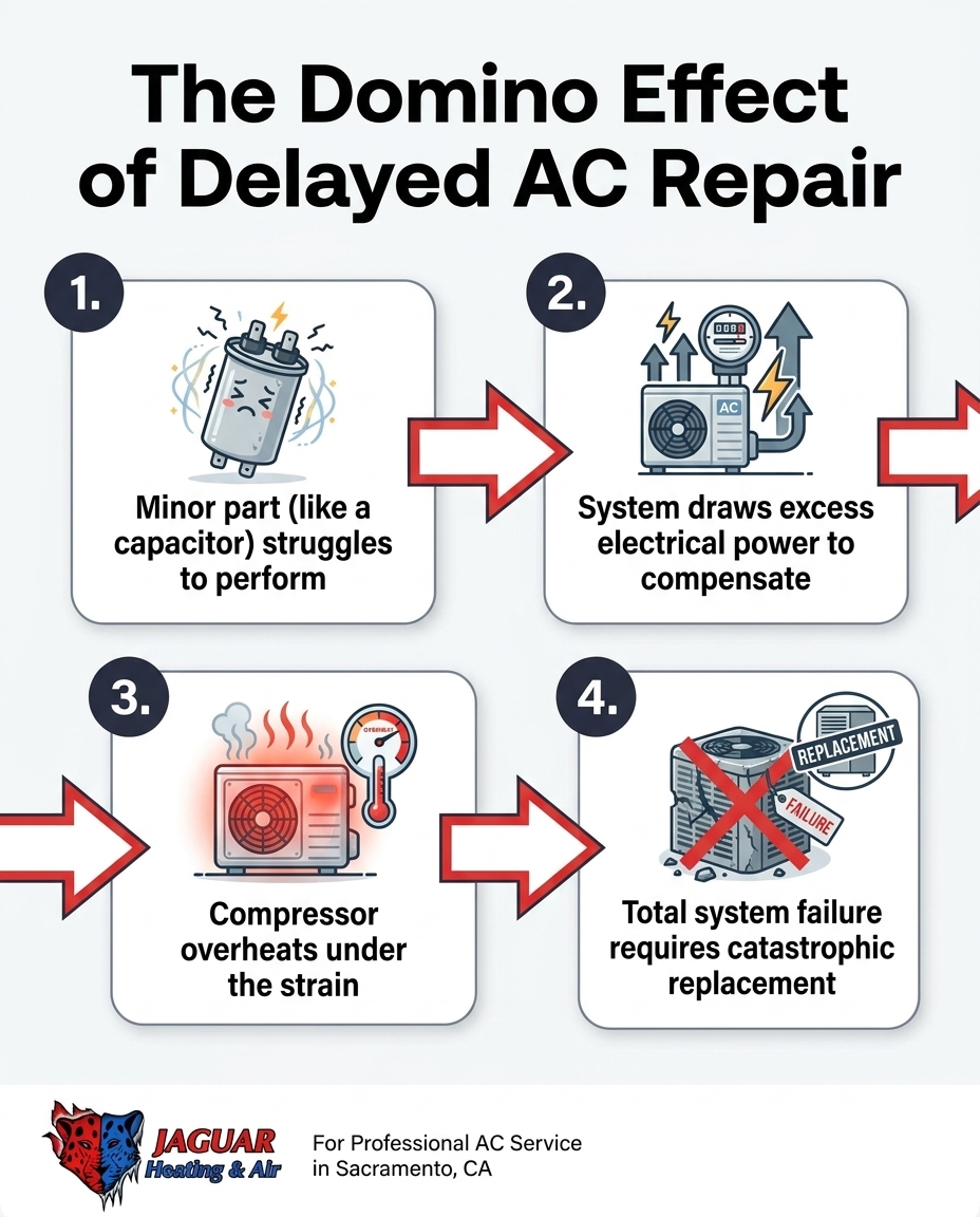 The Domino Effect of Delayed AC Repair