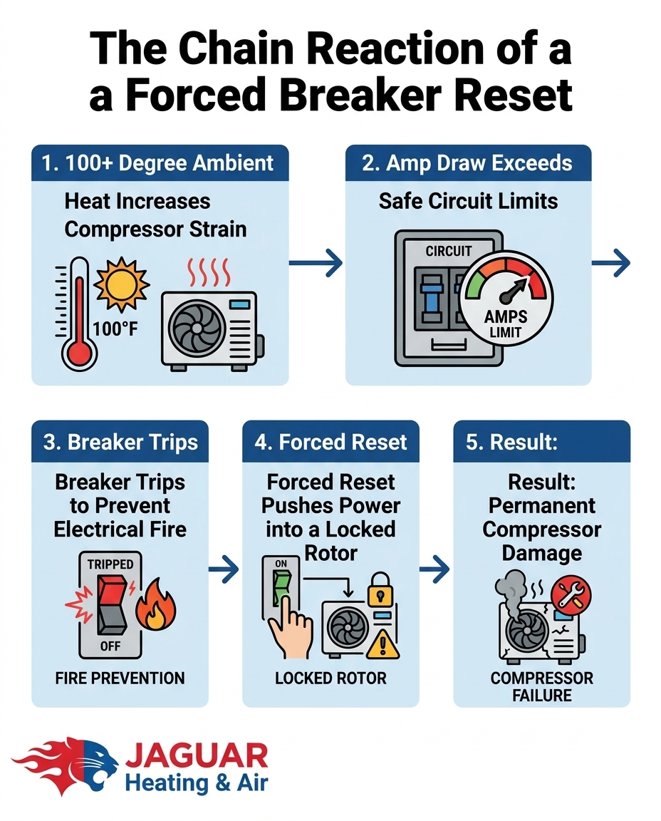 The Chain Reaction of a Forced Breaker Reset