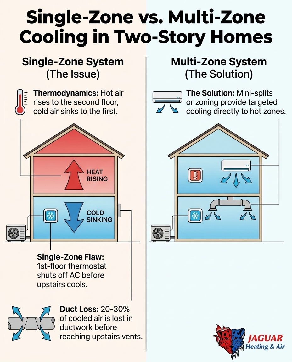 Single-Zone vs. Multi-Zone Cooling in Two-Story Homes