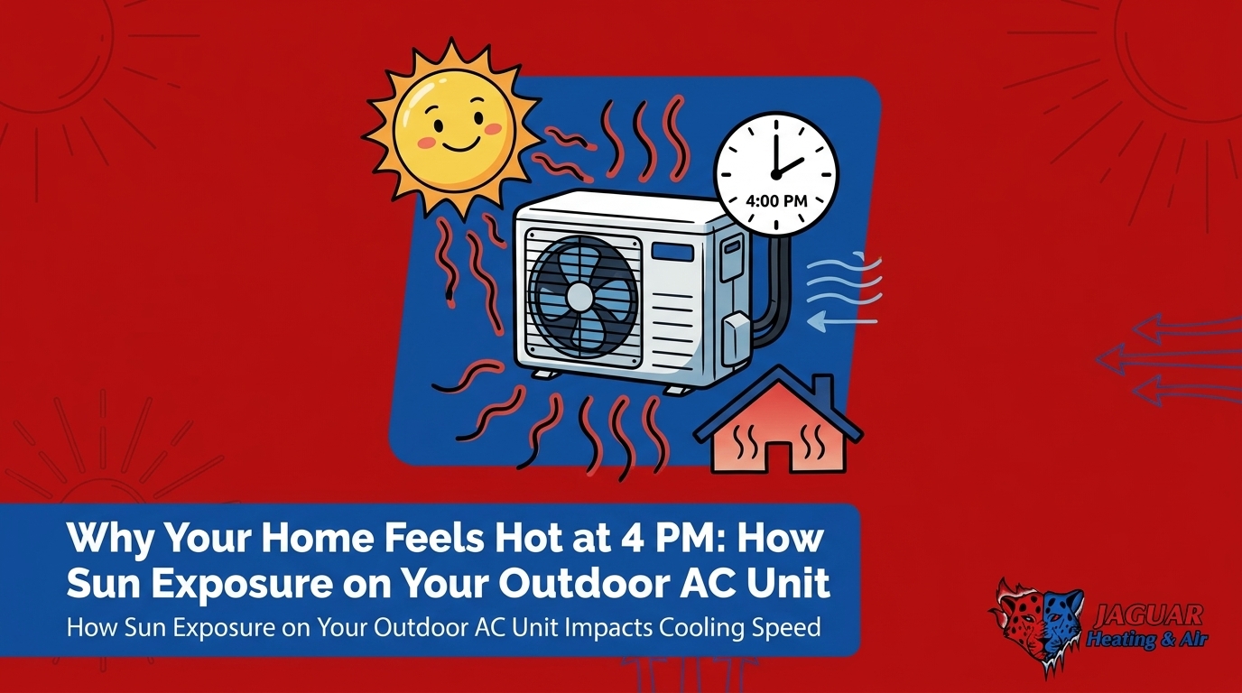 Why Your Home Feels Hot at 4 PM: How Sun Exposure on Your Outdoor AC Unit Impacts Cooling Speed — featured image