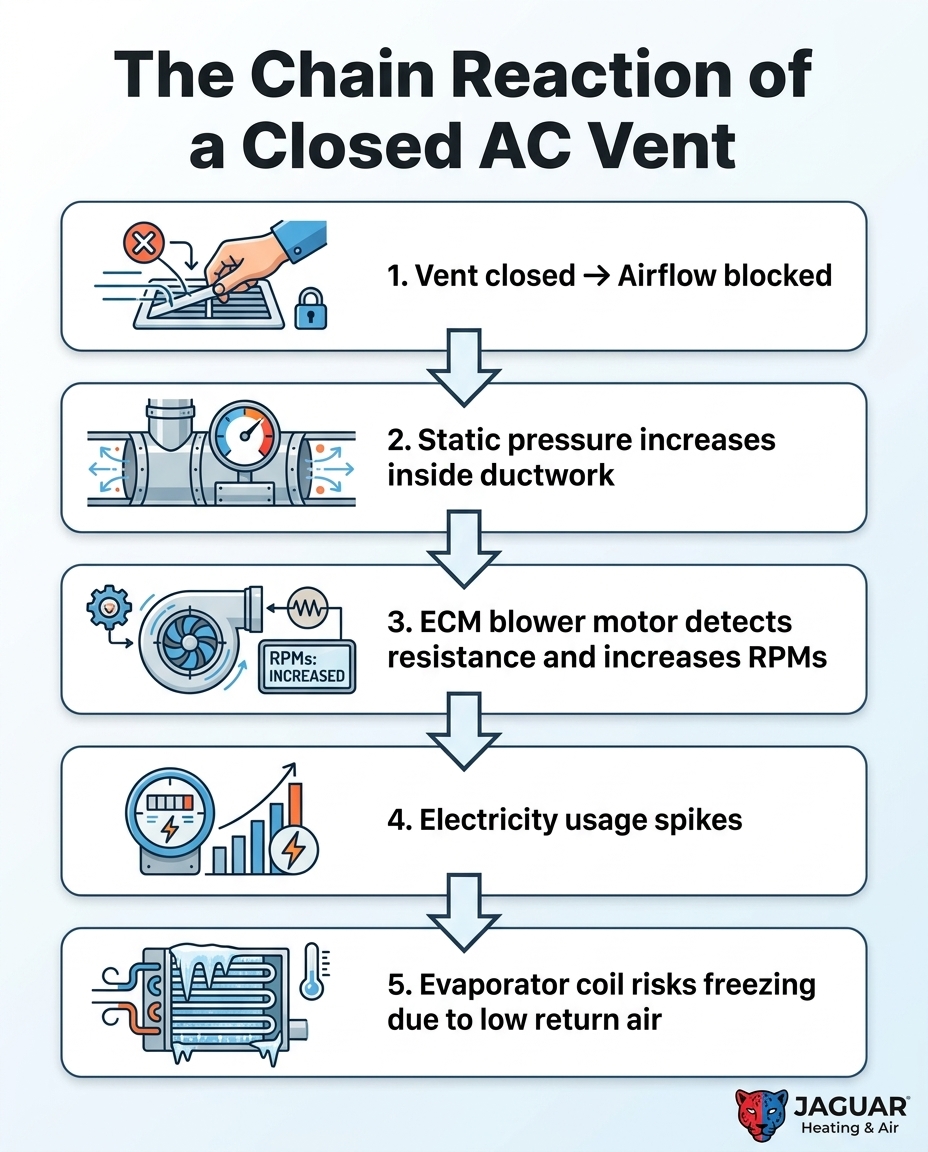 The Chain Reaction of a Closed AC Vent