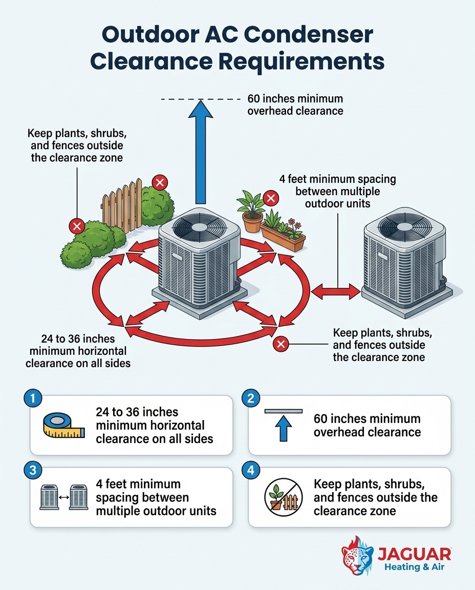 Outdoor AC Condenser Clearance Requirements