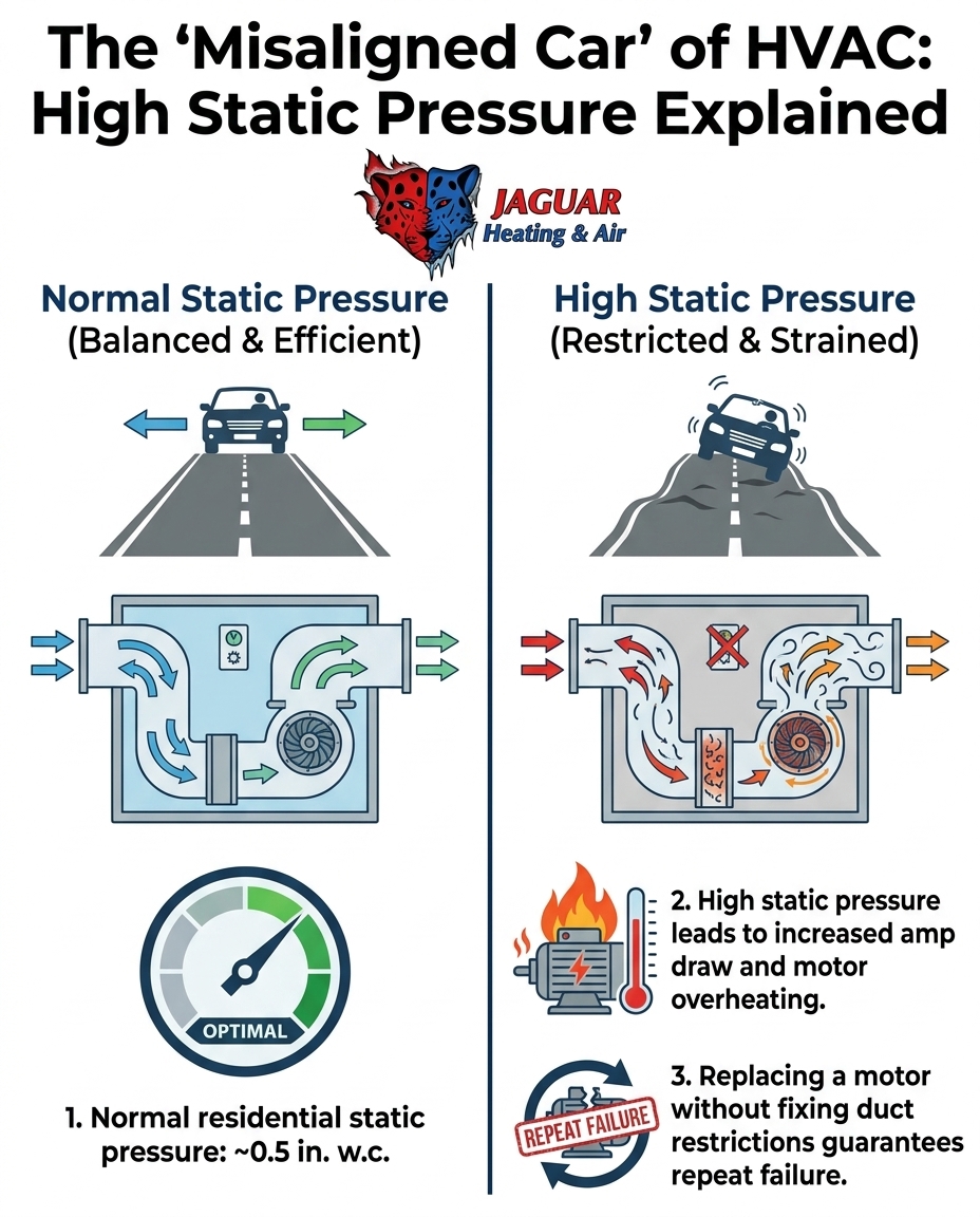 The 'Misaligned Car' of HVAC: High Static Pressure Explained
