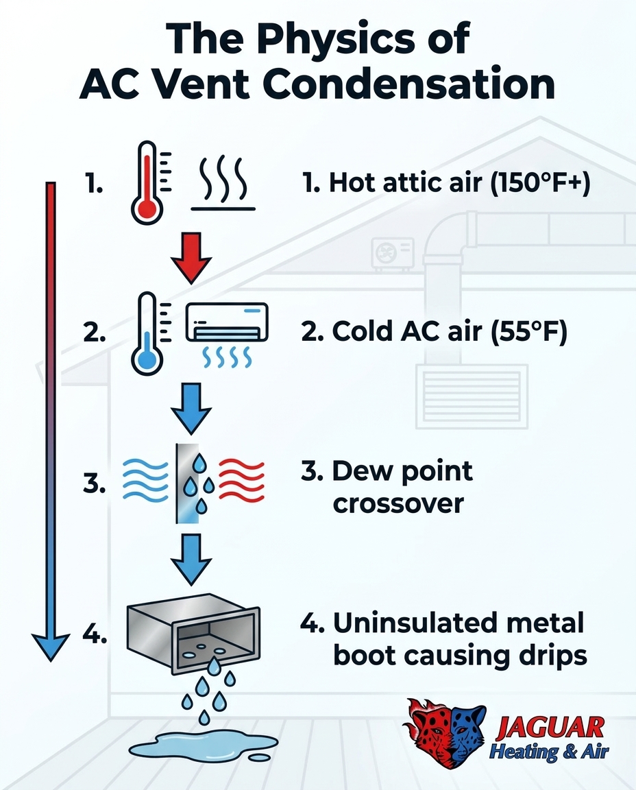 The Physics of AC Vent Condensation