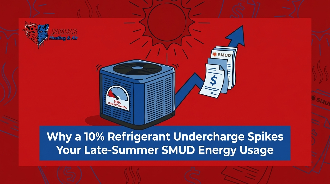 Why a 10% Refrigerant Undercharge Spikes Your Late-Summer SMUD Energy Usage — featured image