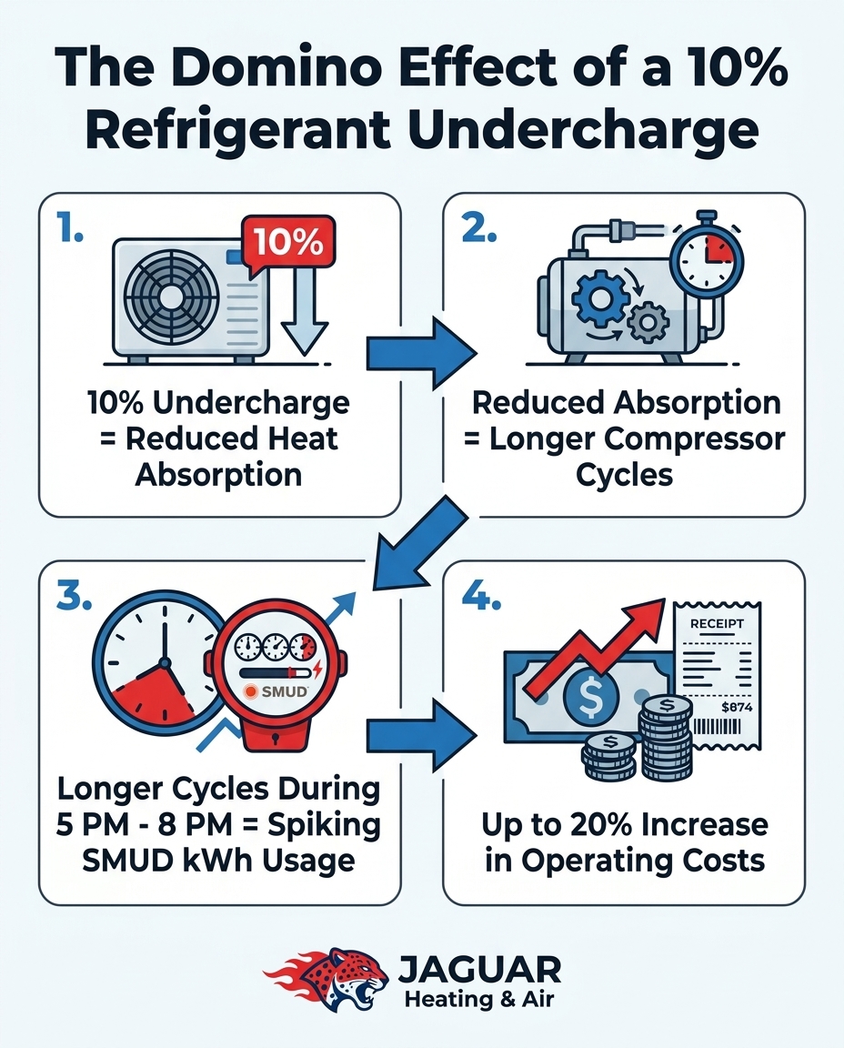 The Domino Effect of a 10% Refrigerant Undercharge