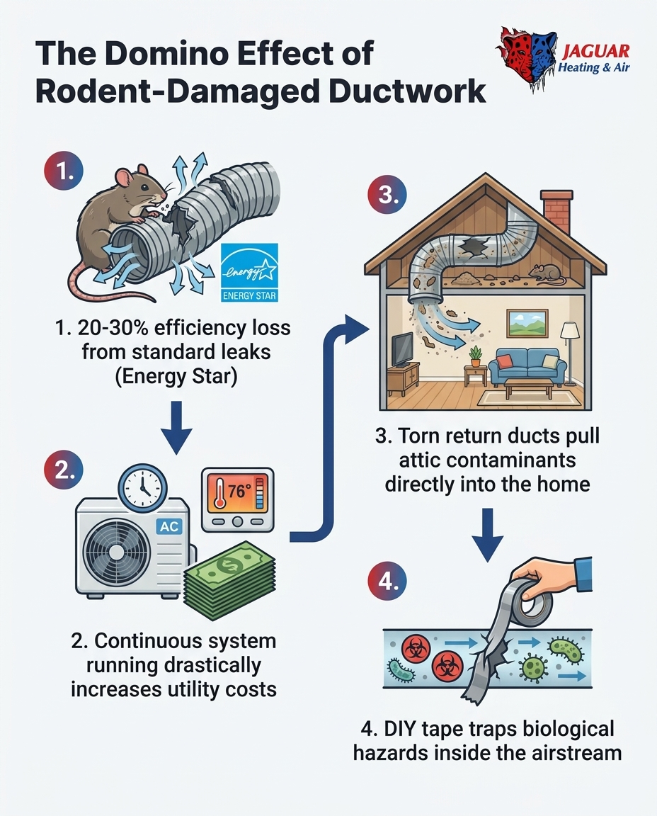 The Domino Effect of Rodent-Damaged Ductwork