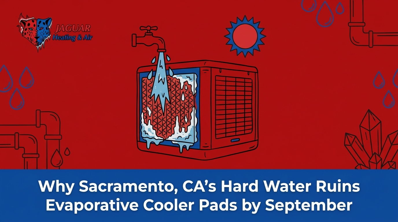 Why Sacramento, CA's Hard Water Ruins Evaporative Cooler Pads by September — featured image