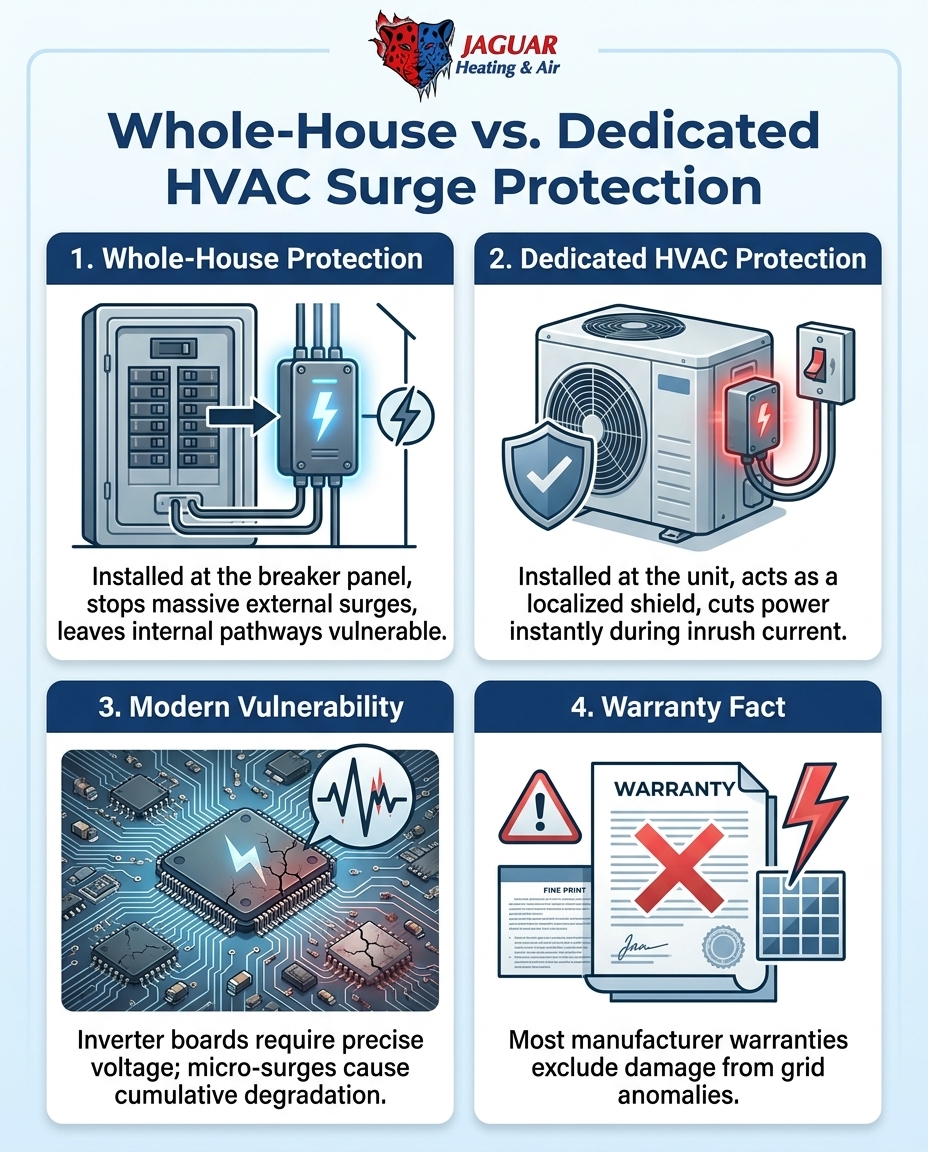 Whole-House vs. Dedicated HVAC Surge Protection