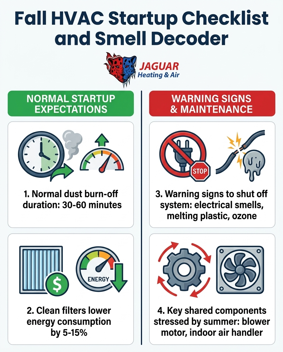 Fall HVAC Startup Checklist and Smell Decoder