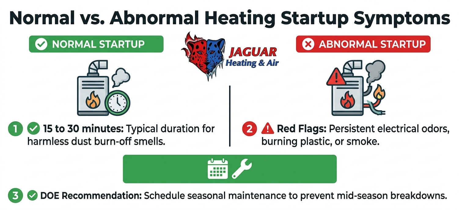 Normal vs. Abnormal Heating Startup Symptoms