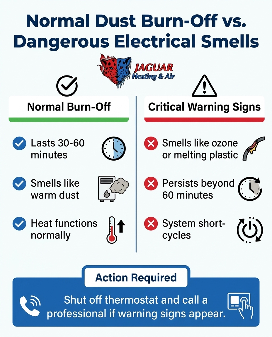 Normal Dust Burn-Off vs. Dangerous Electrical Smells
