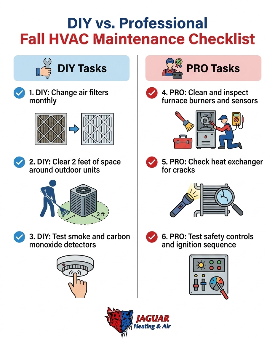 DIY vs. Professional Fall HVAC Maintenance Checklist