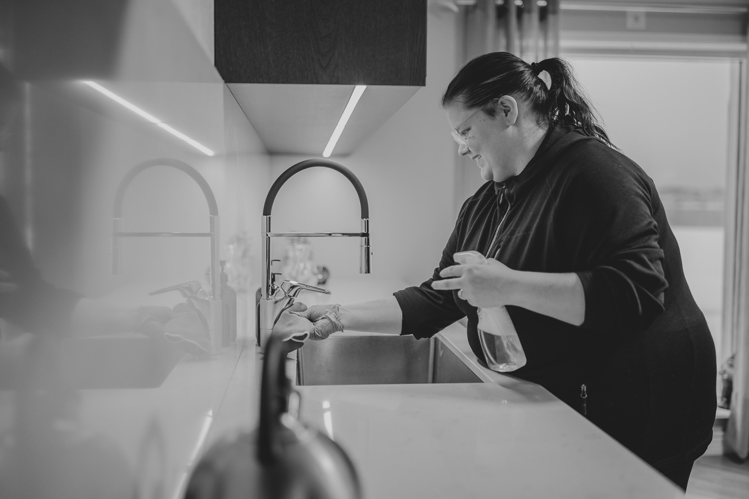 image of cleaning team in action