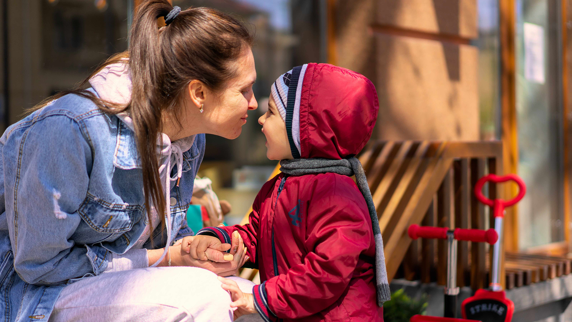 child and mother, reunited, happy, togetherness, return, smile, smile, happy, hug, cuddle