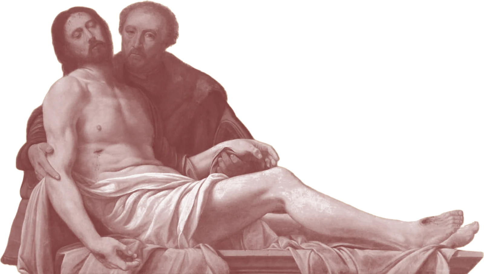 Saint Joseph of Arimathea cradling the body of Christ