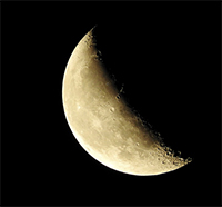 Waxing cresent moon