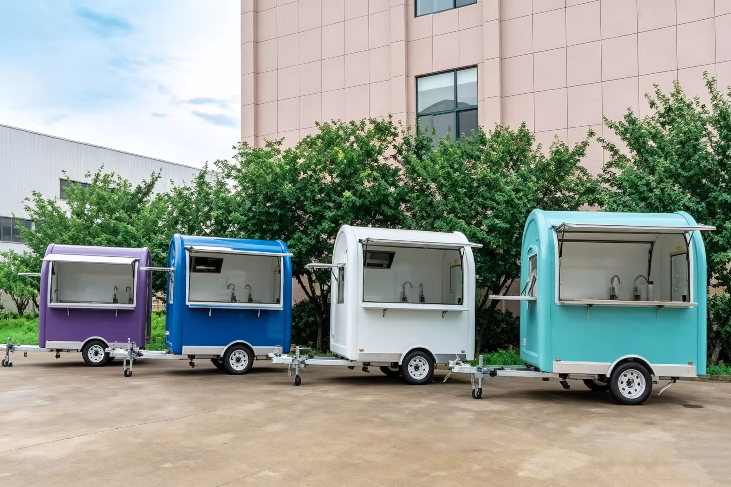 Round Food Trailer