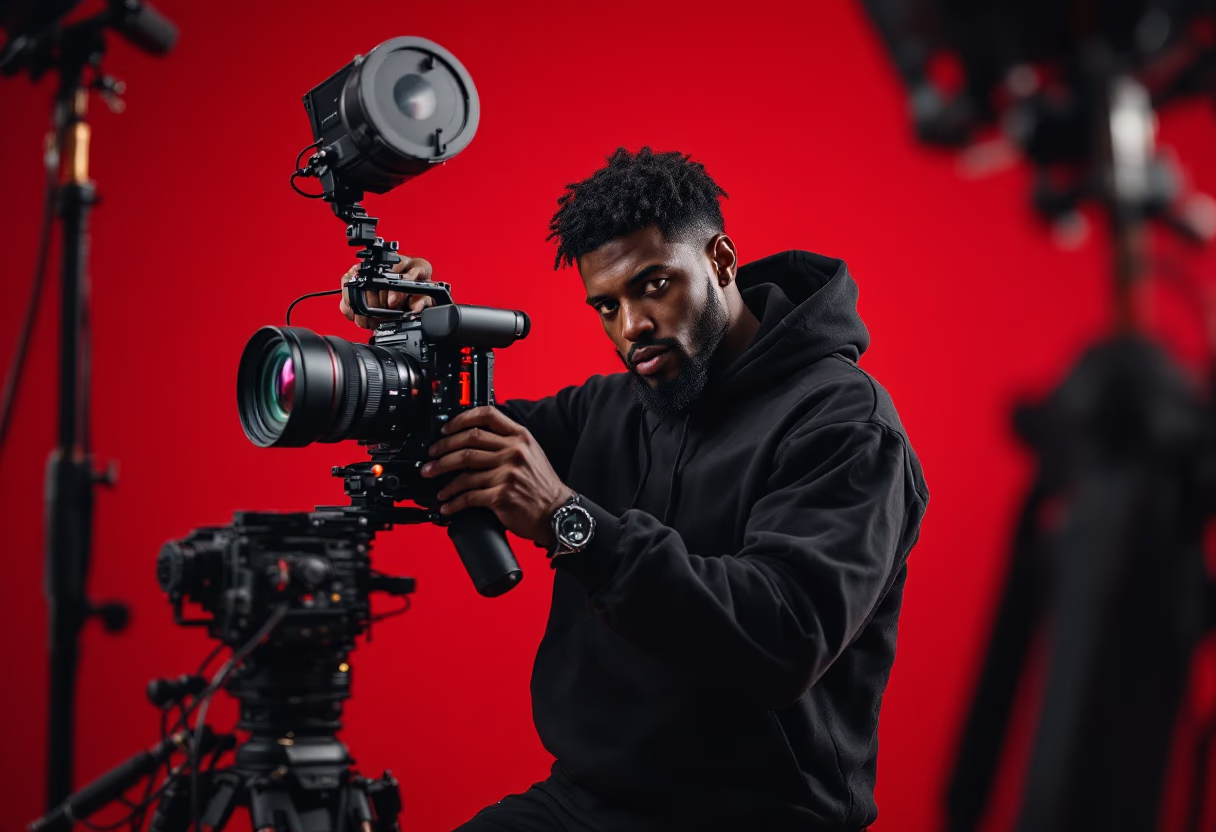 image of behindthescenes filming for a film production company