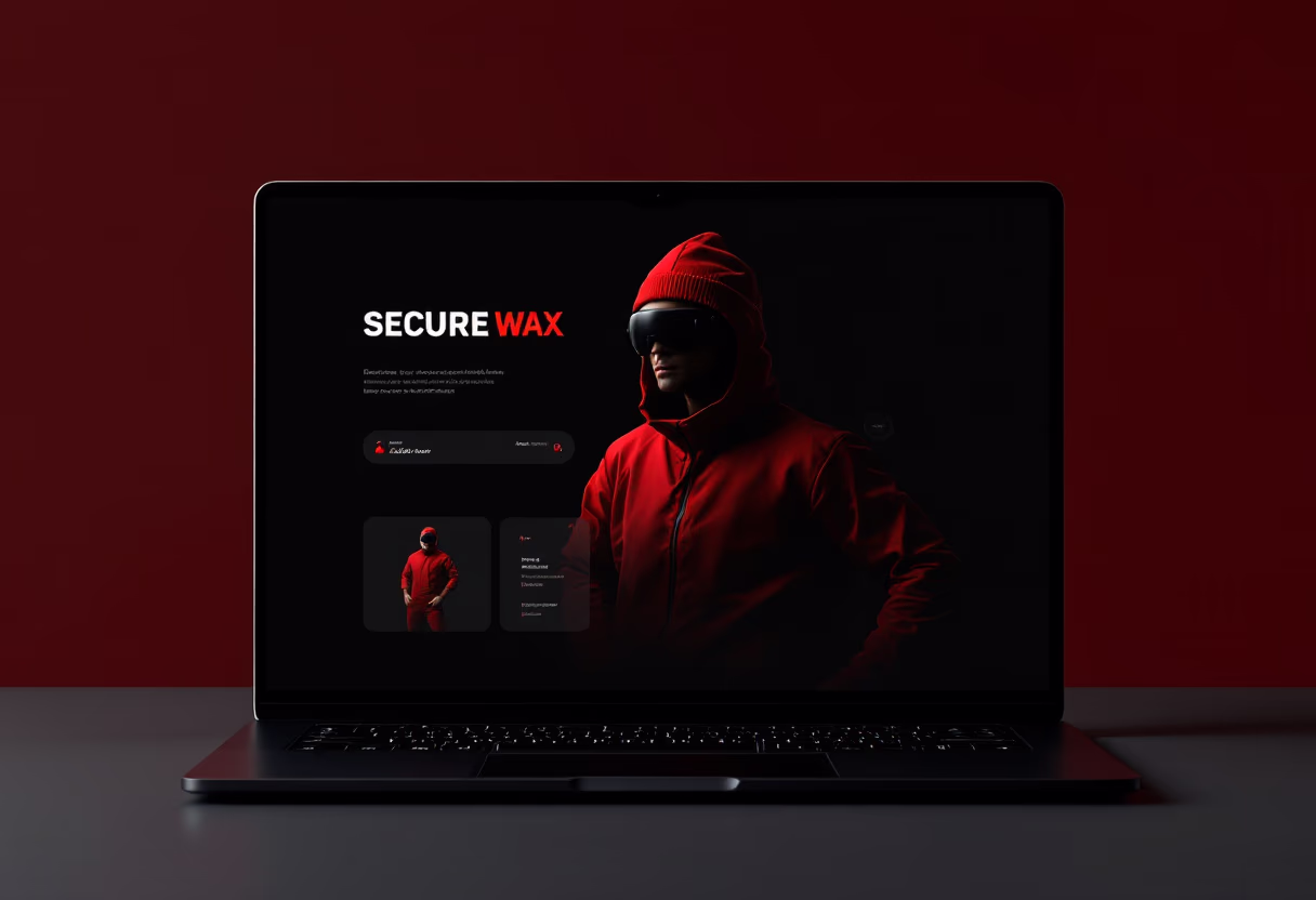 [interface] image of laptop with secure financial platform interface (for a fintech company)