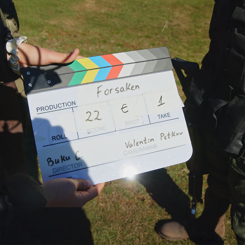 [background image] image of a film set for a film production company