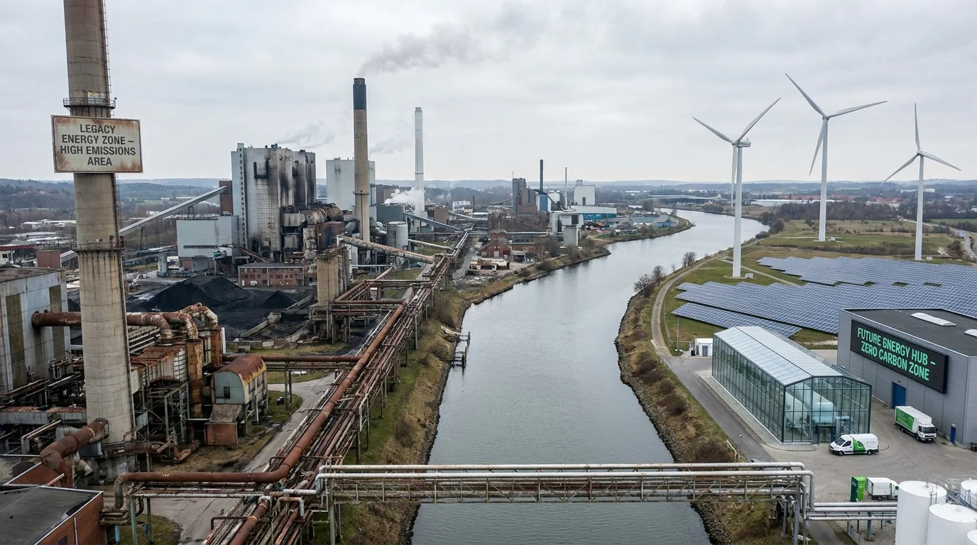 European industrial transition from fossil fuels to clean technology