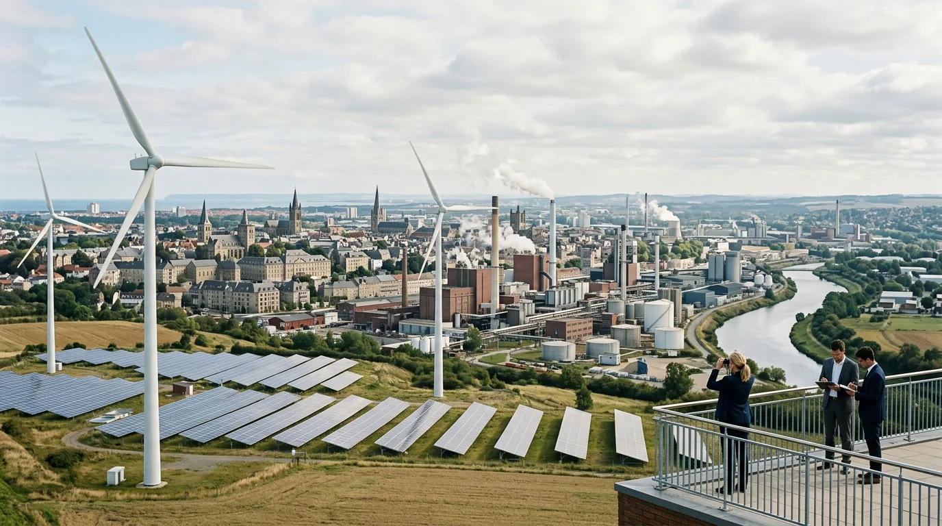European industrial landscape transitioning to renewable energy under emissions trading