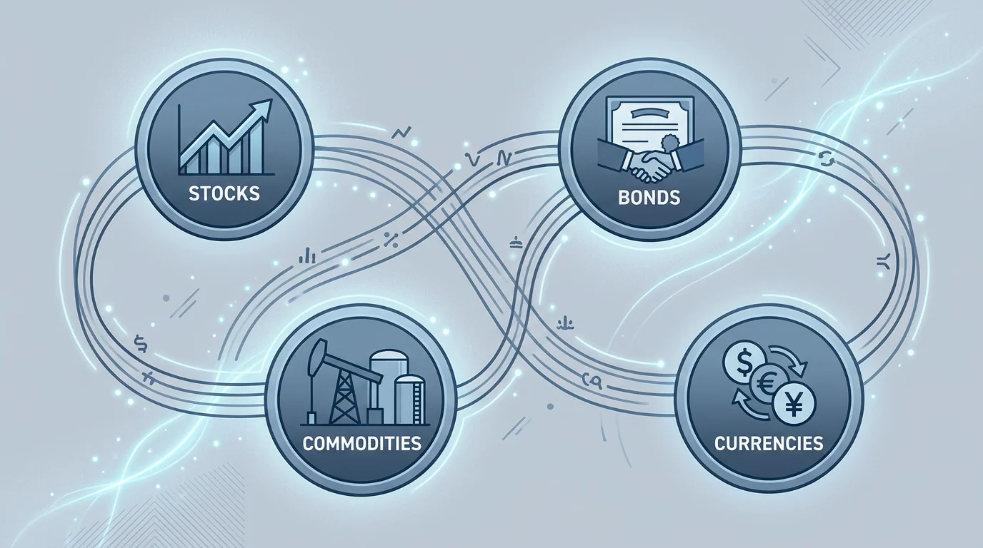 Diagram of the four main types of secondary financial markets
