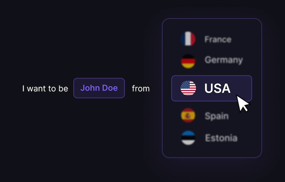 Set any location for your browser profile with built in proxies