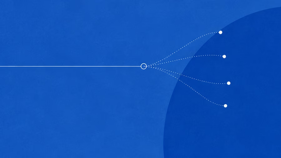 Three-stage diagram showing AI SRE accuracy and speed — scattered alert noise compressing into structured causal clusters then resolving to a single identified root cause with a target bullseye, representing how Traversal transforms production incident investigation