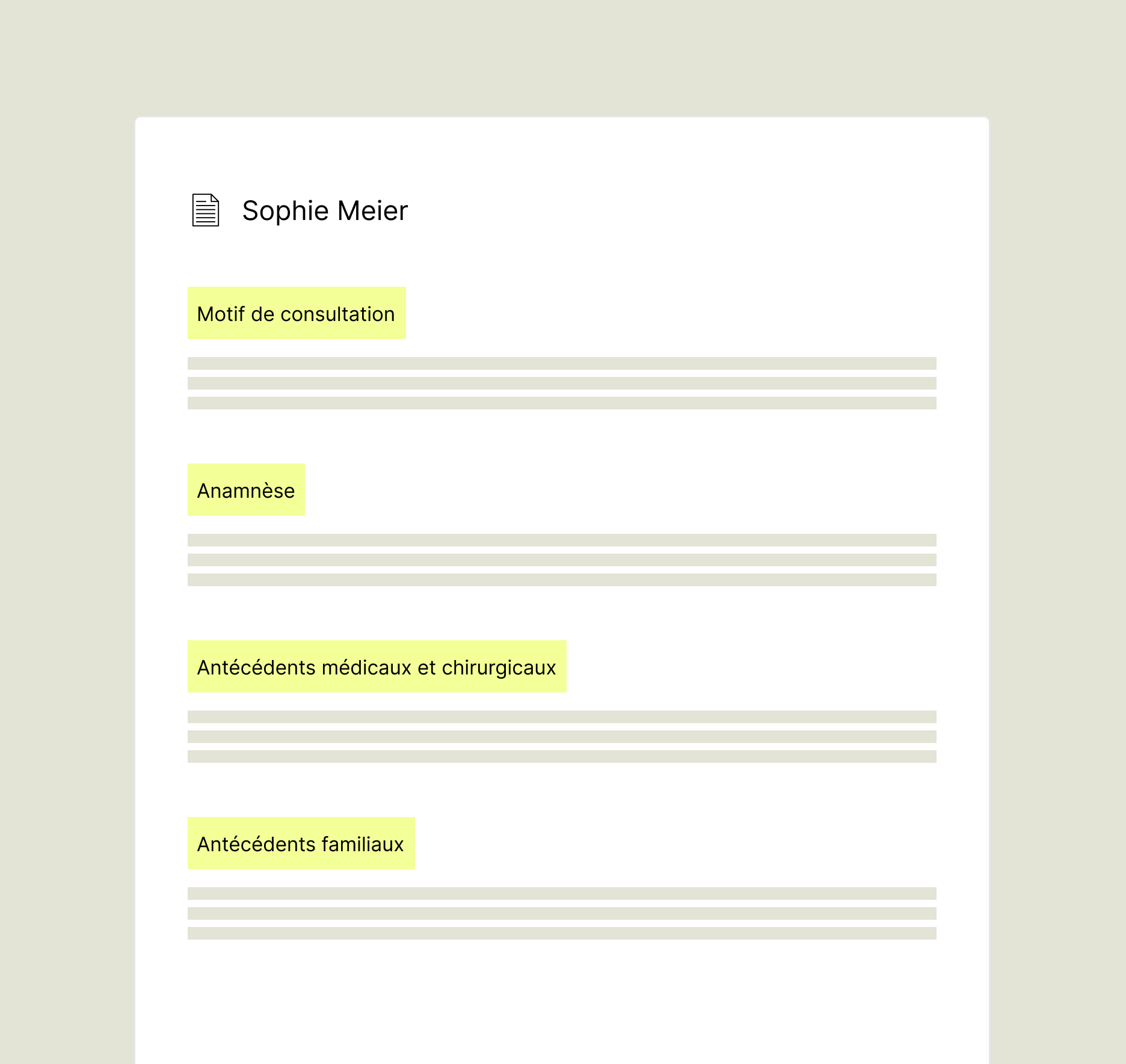 illustration d'un résumé médical 