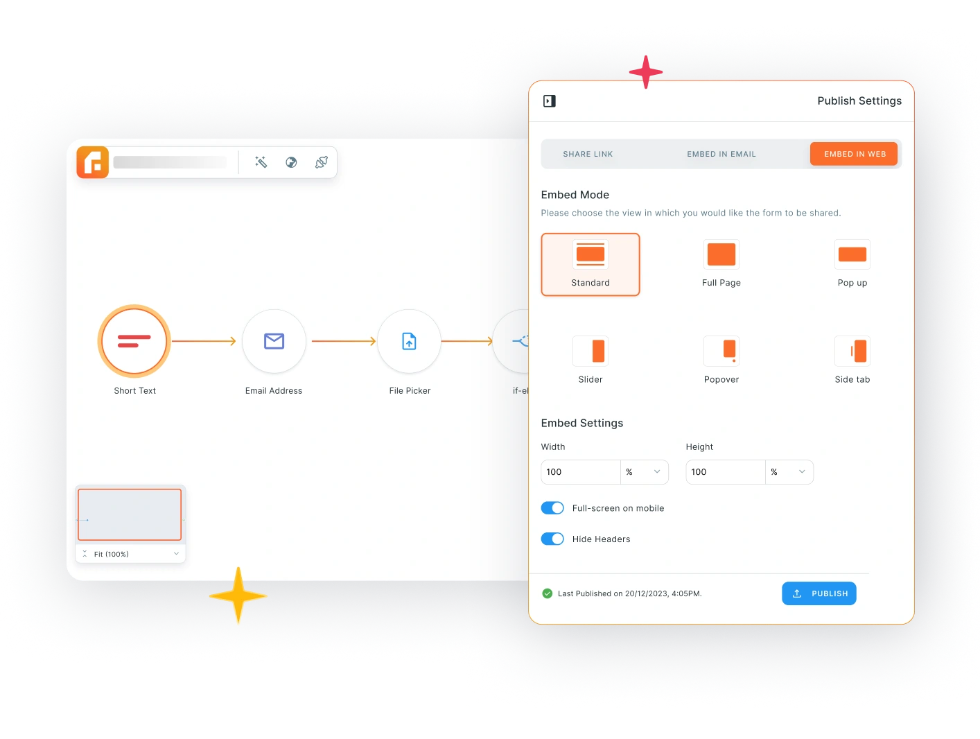 Choose from multiple sharing options: link distribution, email embedding, or direct integration on your website, all with flexibility. - Automate your work at tinycommand.com
