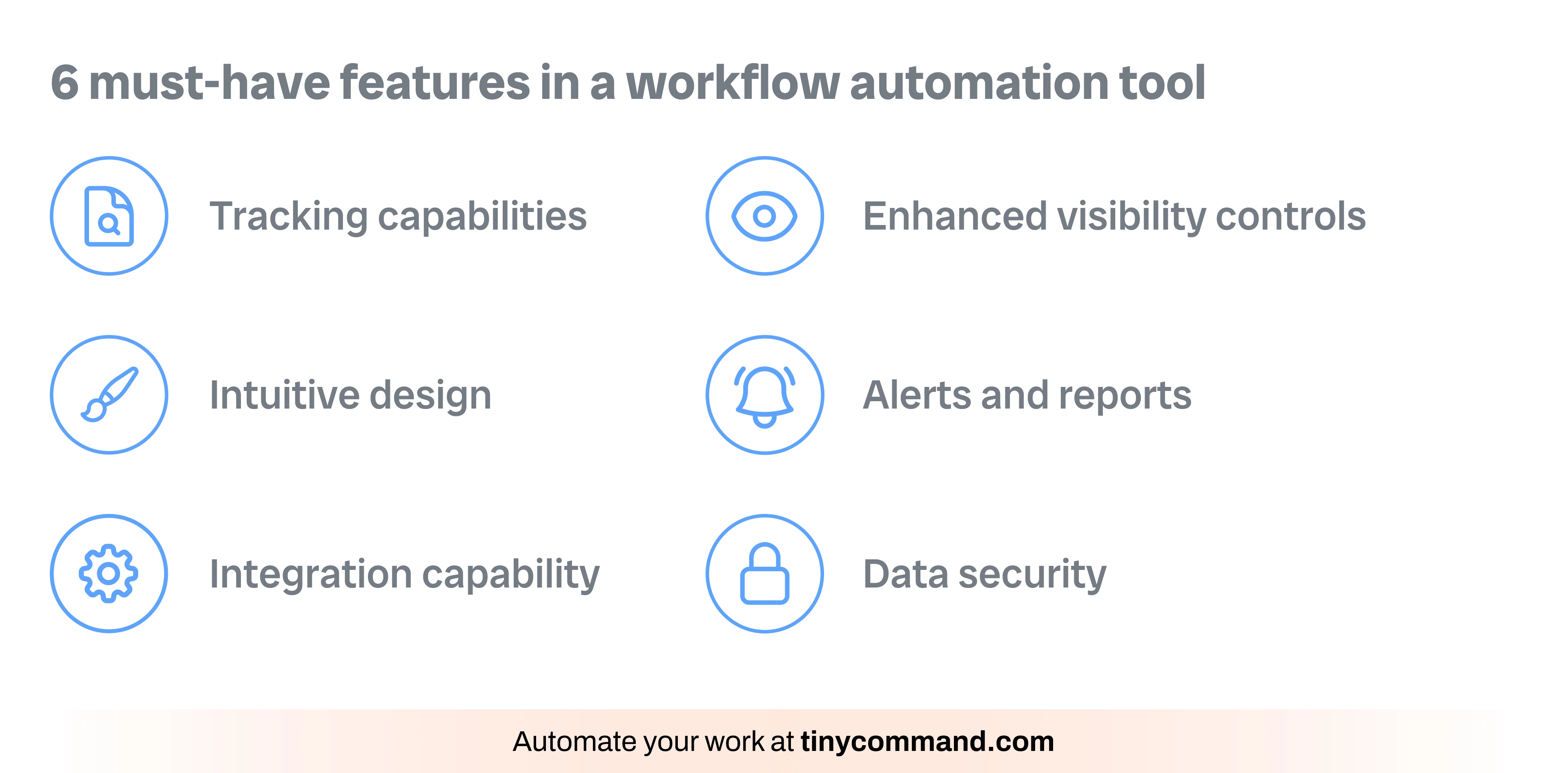 6 must-have features in a workflow automation tool - Automate your work at tinycommand.com