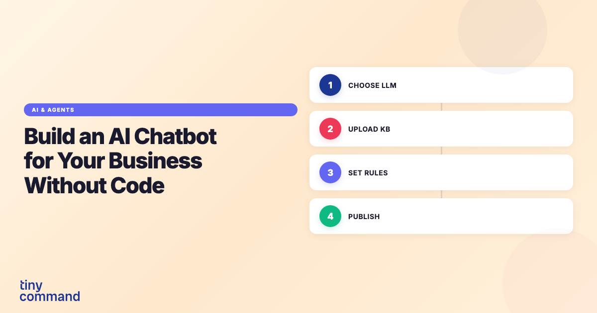 Build an AI Chatbot for Your Business Without Code — TinyCommand Blog