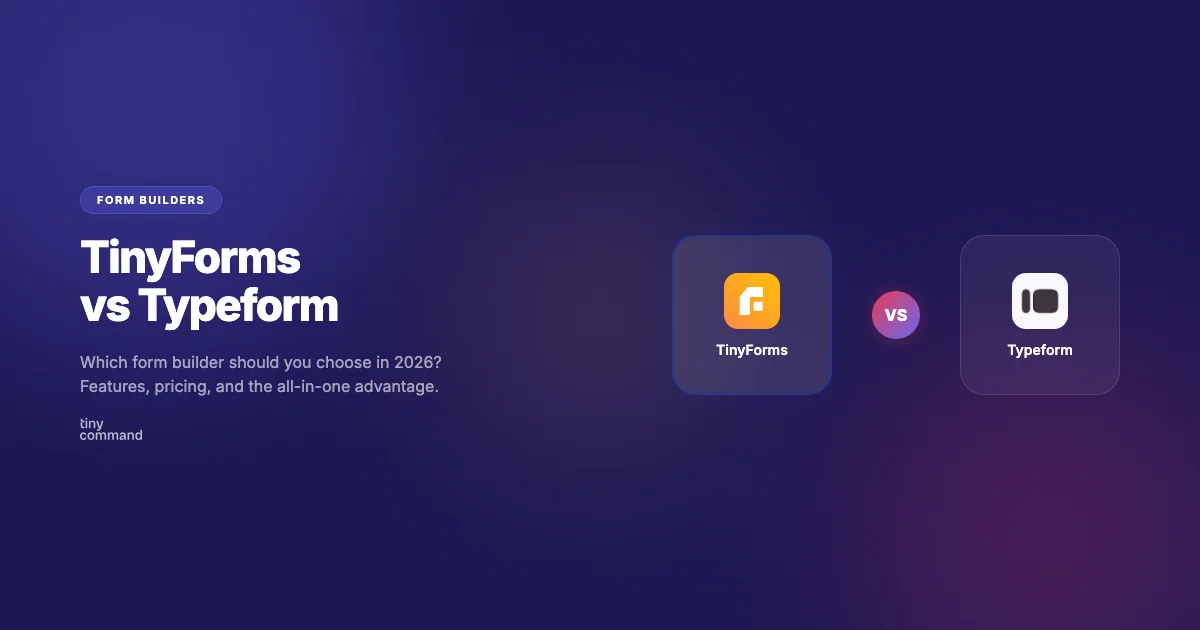 TinyForms vs Typeform comparison: feature-by-feature analysis with pricing