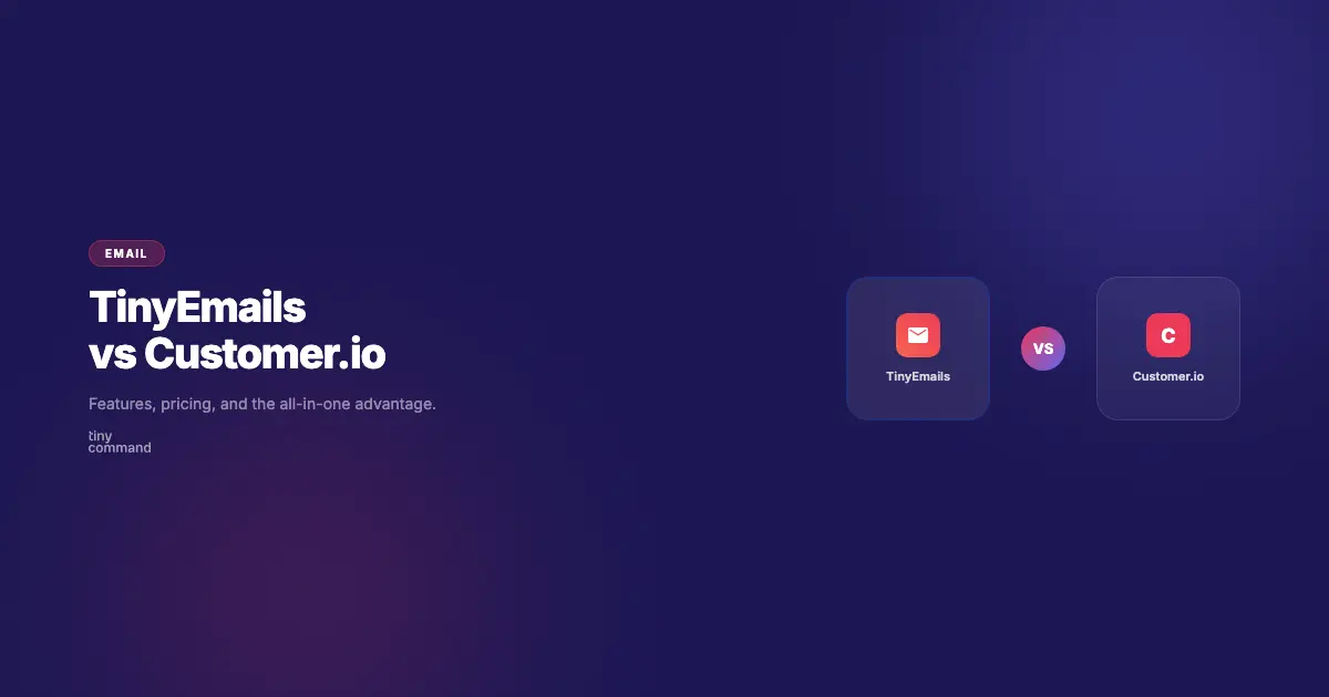 TinyEmails vs Customer.io comparison