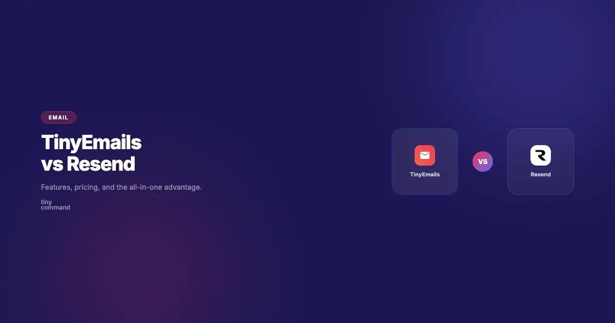 TinyEmails vs Resend comparison