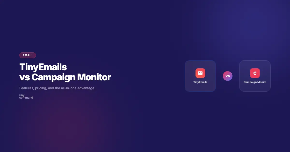 TinyEmails vs Campaign Monitor comparison