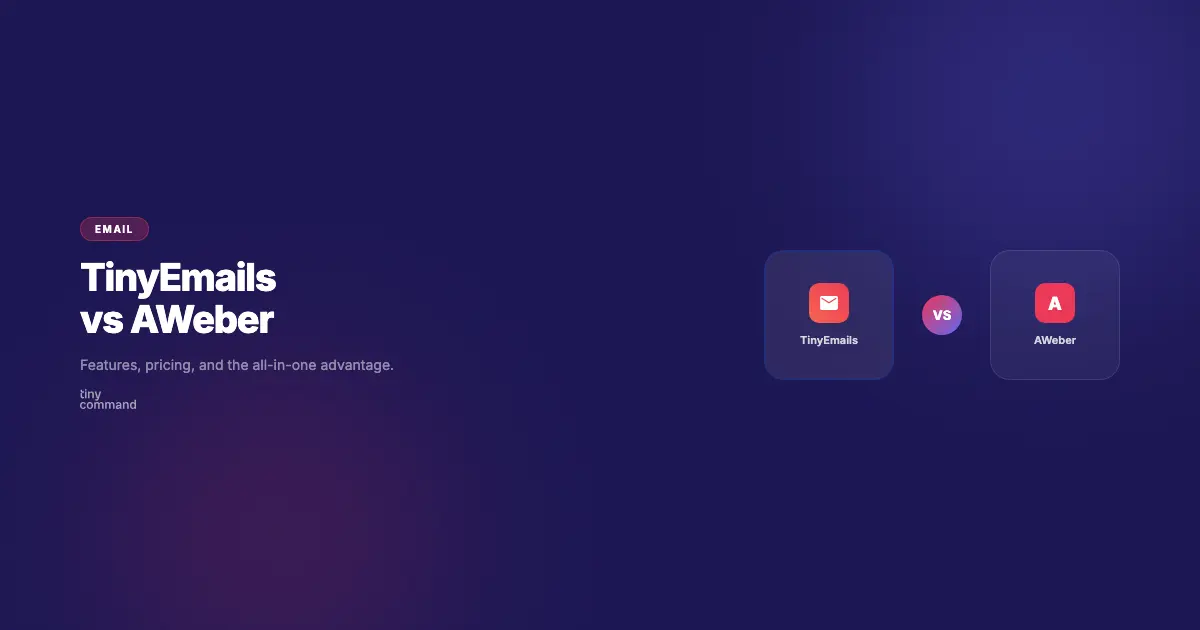 TinyEmails vs AWeber comparison