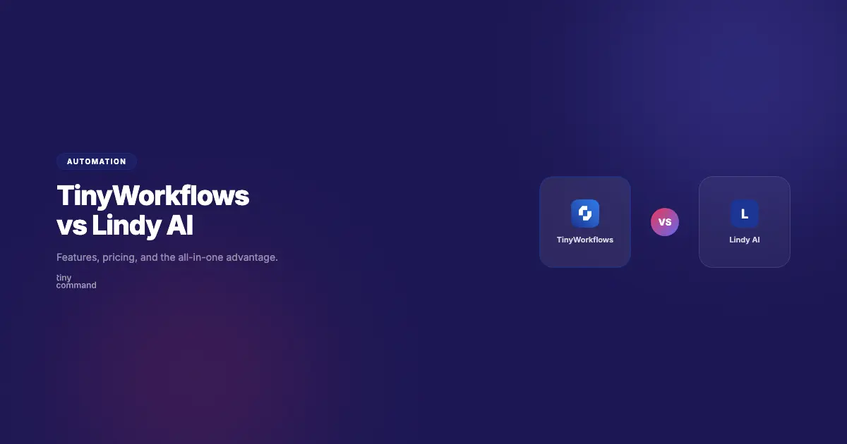 TinyWorkflows vs Lindy AI comparison