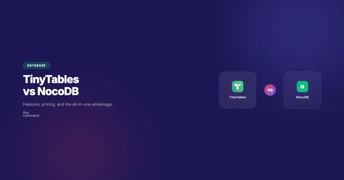 TinyTables vs NocoDB comparison