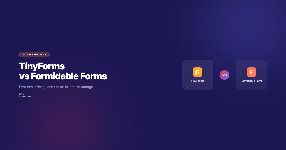 TinyForms vs Formidable Forms comparison