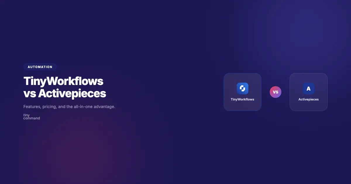 TinyWorkflows vs Activepieces comparison