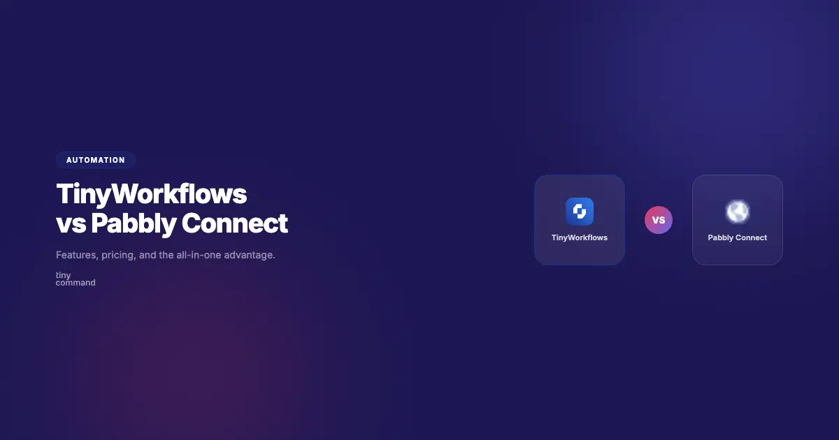 TinyWorkflows vs Pabbly Connect comparison