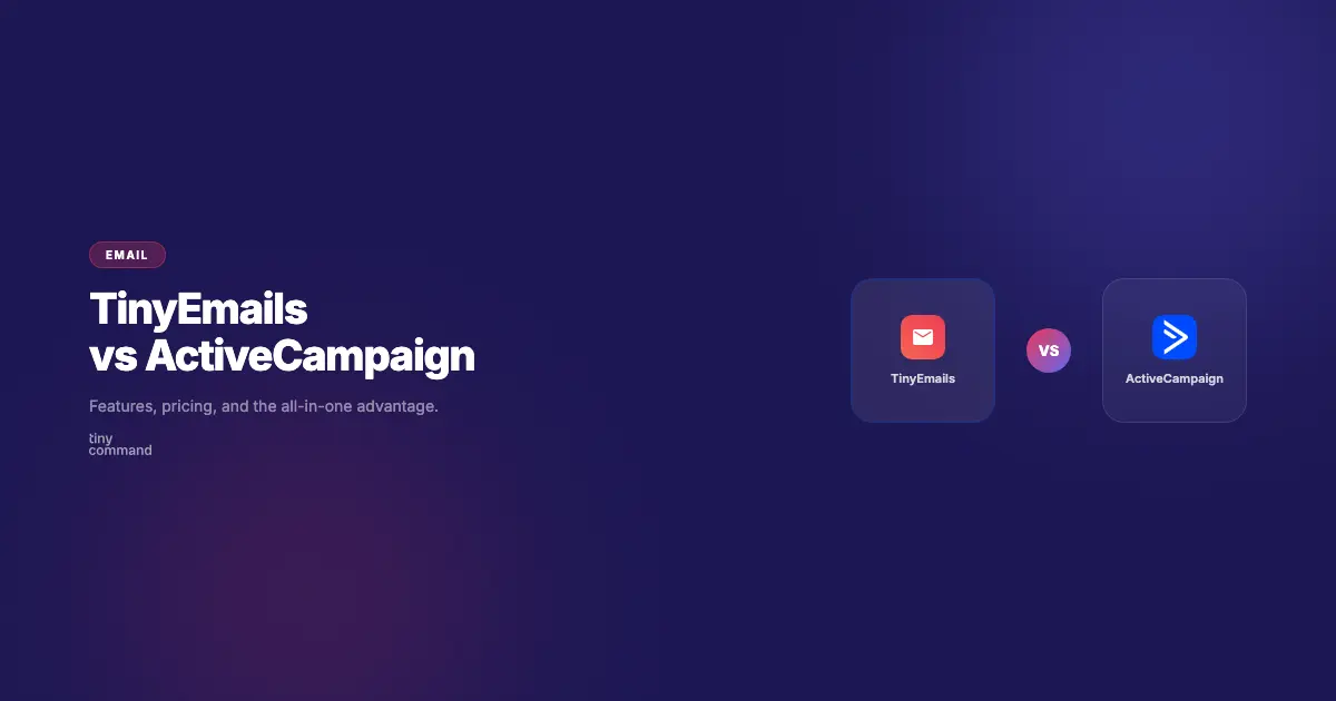 TinyEmails vs ActiveCampaign comparison
