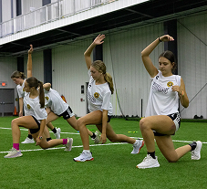 Soccer player in action
