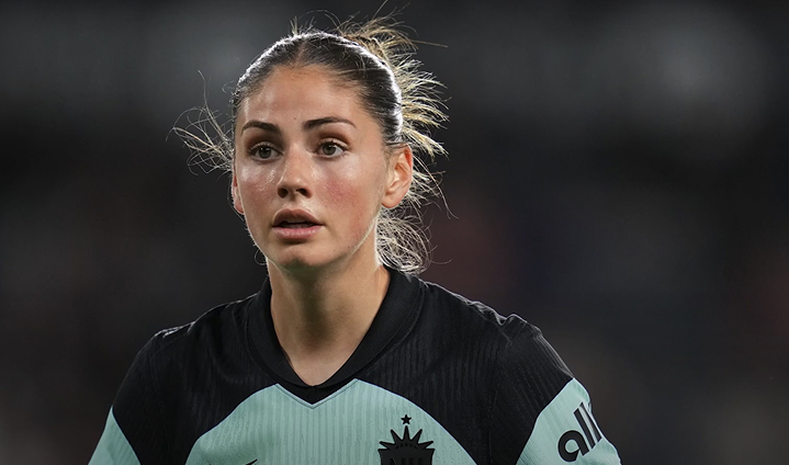 Young female soccer player