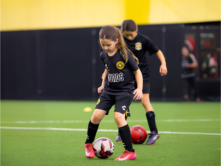 Players during an academy training program session