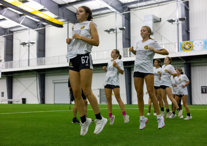 Athlete in a Velocity Ignition speed and strength training session